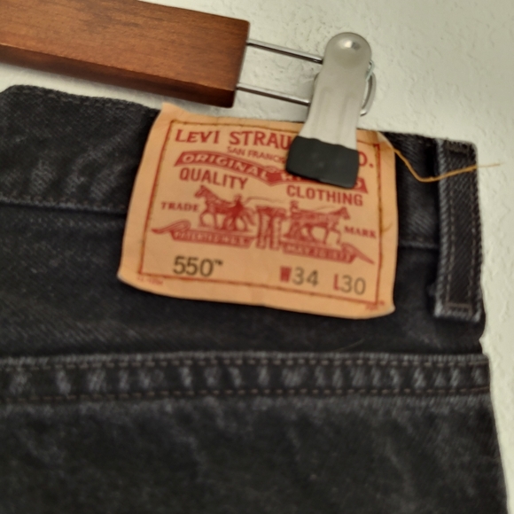 Levi's 550 34x30 black denim jeans - Picture 2 of 12